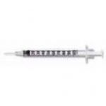 BD INSULIN SYRINGE, 1 ml with 29g x 1/2" needle, Box of 100