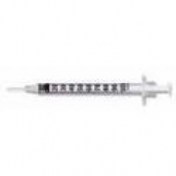 BD INSULIN SYRINGE, 1 ml with 29g x 1/2" needle, Box of 100